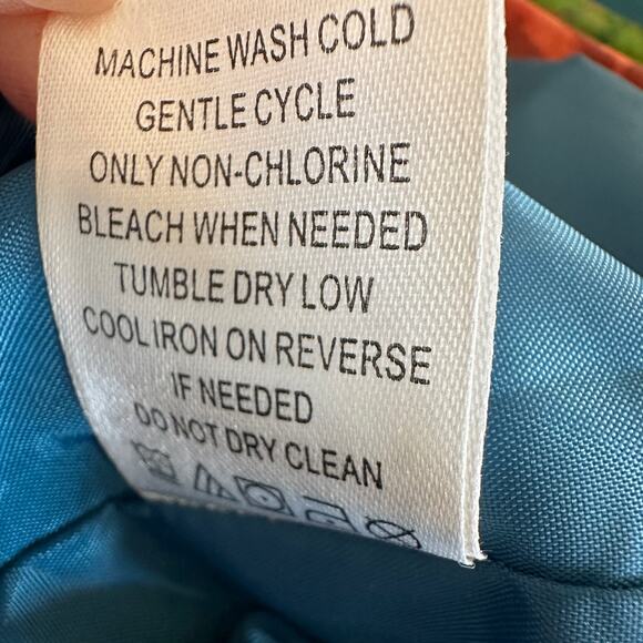 COLDWATER CREEK Womens Patchwork Foil Print Jacket Size 12 Colorful Art to Wear - Picture 12 of 12